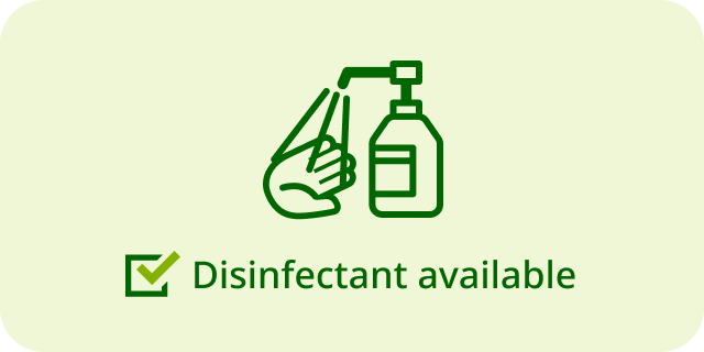 Disinfectant available